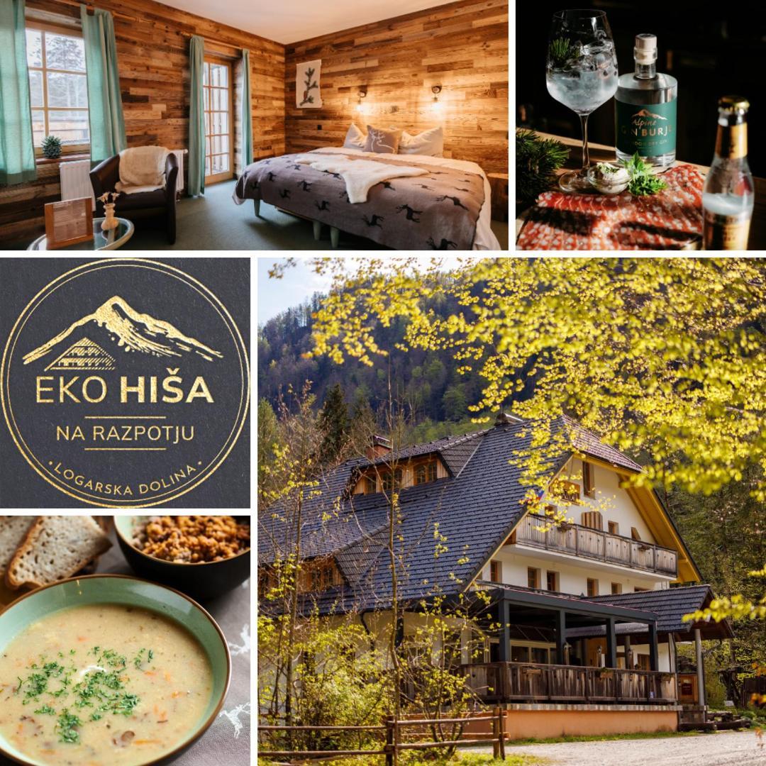 Hotel Eko Hisa-Eco House Na Razpotju Solčava Exterior foto
